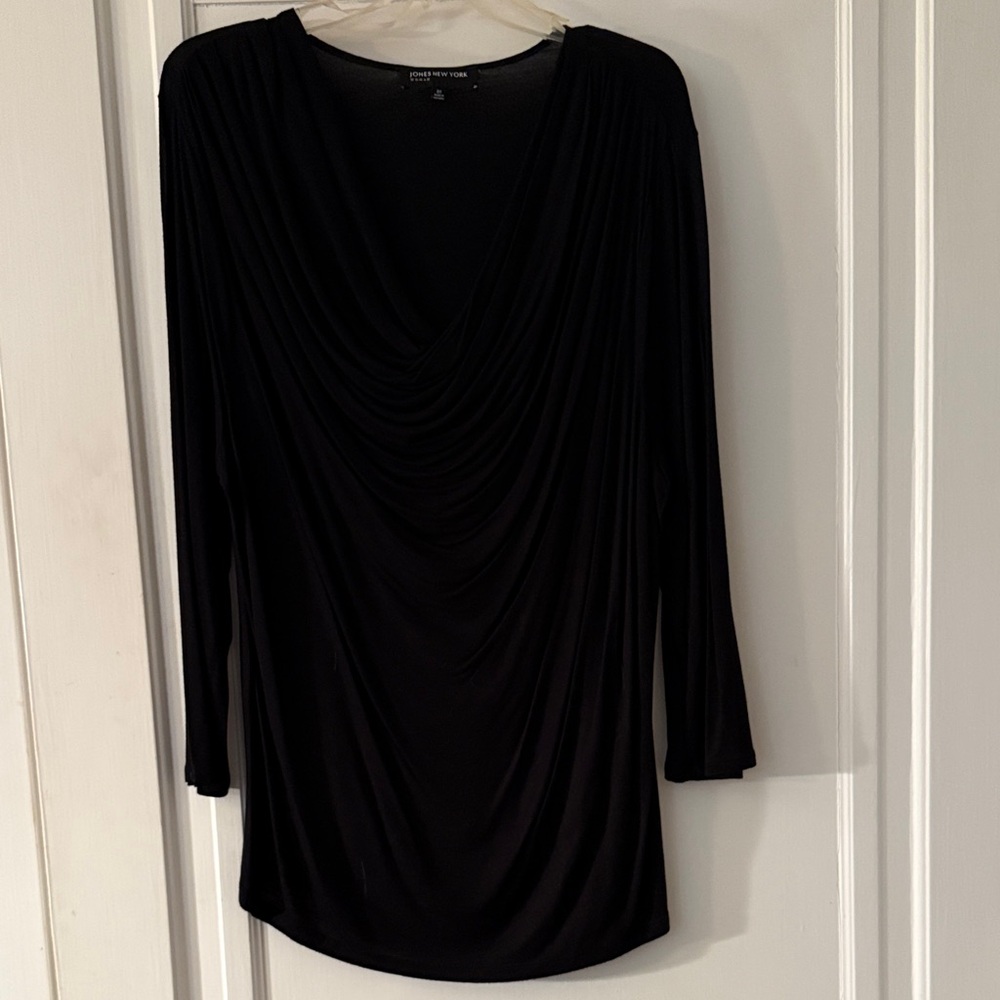 Jones New York Black Long Sleeve Top